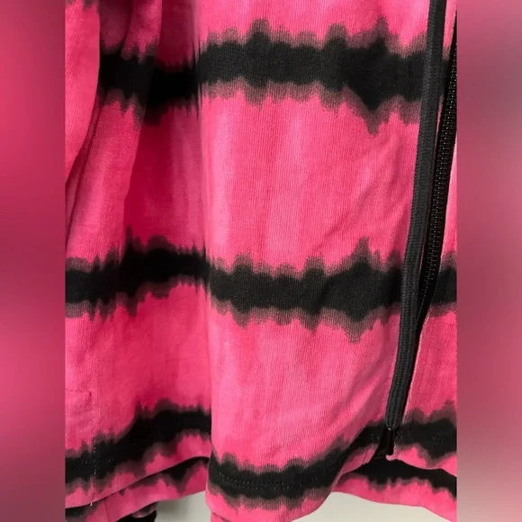 Alice + Olivia Crochet Hooded Tie Dyed Zip-up Hoodie- Cotton Blend - Sma… - Picture 7 of 12